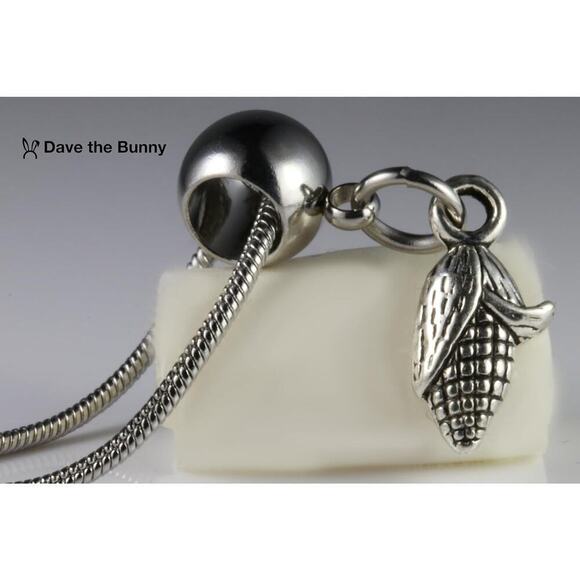 Corn on the Cob Food Necklace - Stainless Steel Chain - Picture 4 of 9